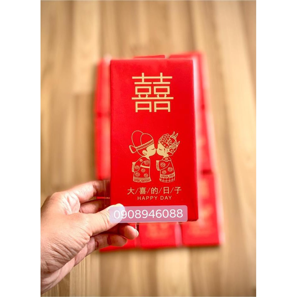 COMBO 6 LÌ XÌ CƯỚI HỎI - MẪU CÔ DÂU CHÚ RỂ TRUNG HOA TRUYỀN THỐNG