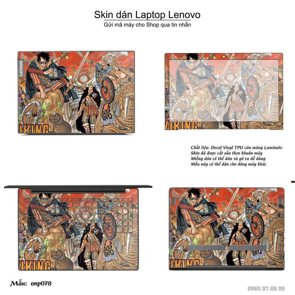 Skin dán Laptop Lenovo in hình One Piece _nhiều mẫu 6 (inbox mã máy cho Shop)