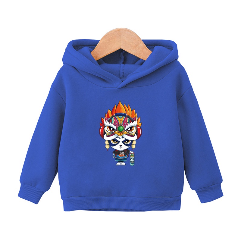 Áo Hoodie Mùa Đông In Hình Sư Tử Nhảy Múa Phong Cách Trung Hoa Mừng Năm Mới Cho Bé Trai Và Gái 1-6 Tuổi