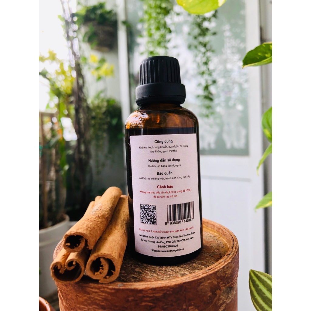 Tinh dầu quế nguyên chất chai 50ml | Cinnamon Essential Oil | giúp sạch không khí khử mùi