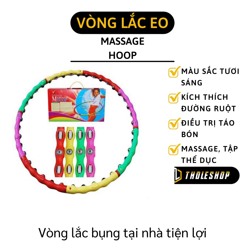 Tập thể dục tại nhà - Vòng lắc giảm eo Massage Hoop gấp gọn tiện lợi  - Vòng xoay eo 2546