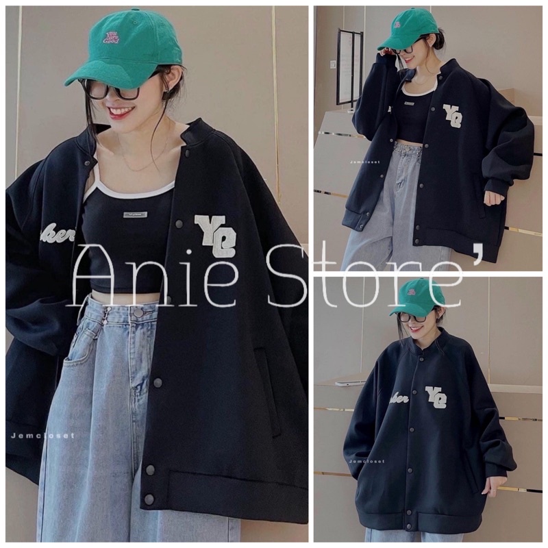 Áo Bomber Nỉ Unisex Lót Lông Y9 🦋 Áo Khoác Nam Nữ Dáng Rộng 2 Lớp 🦋