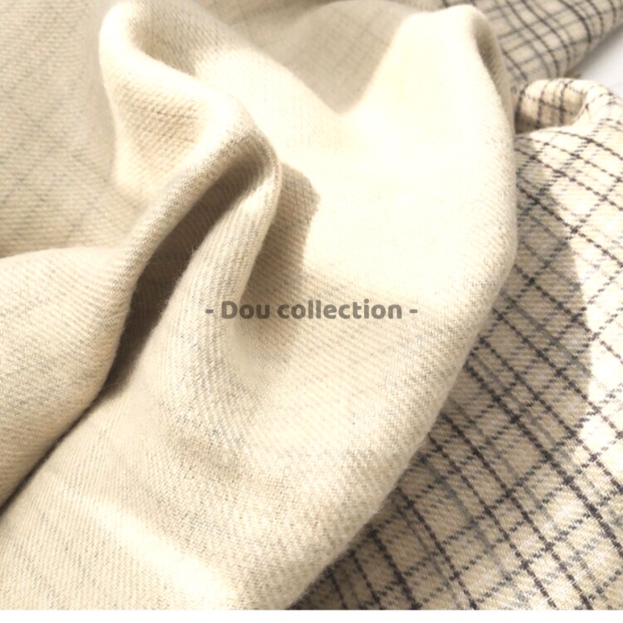 [Nowship2h] Khăn Choàng Cổ Cashmere Len Dày Cao Cấp Giữ Ấm Mùa Đông Caro - 68x190cm - Douyin - Mã LN022