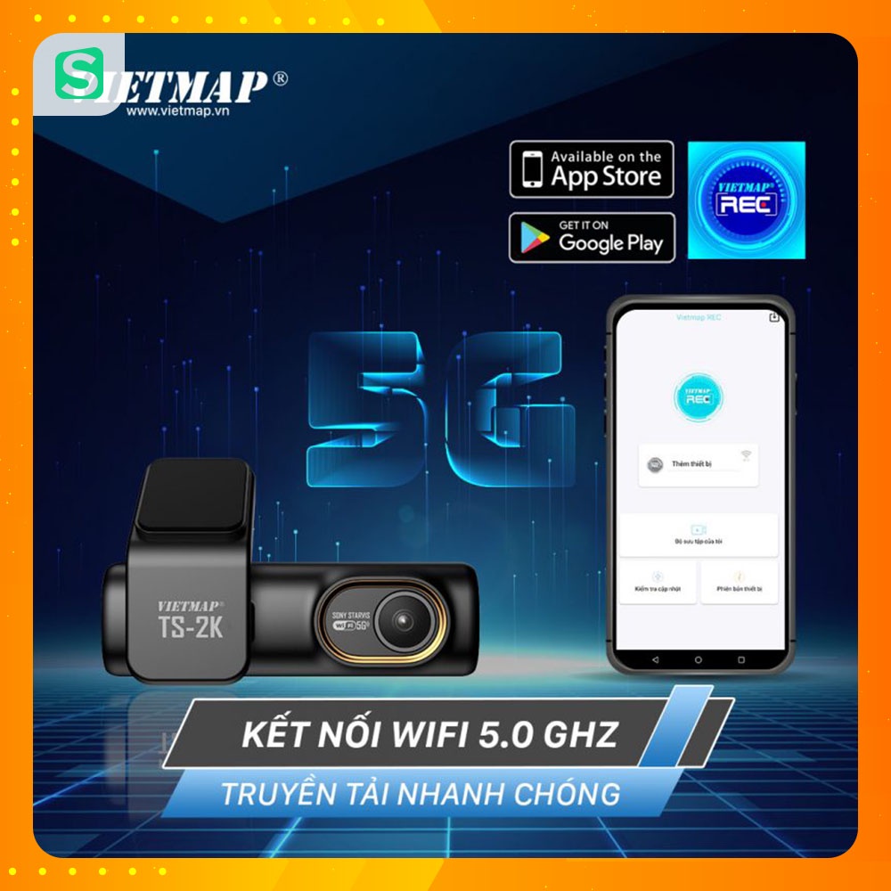 Camera hành trình Vietmap TS-2K - Cảnh báo giao thông bằng giọng nói