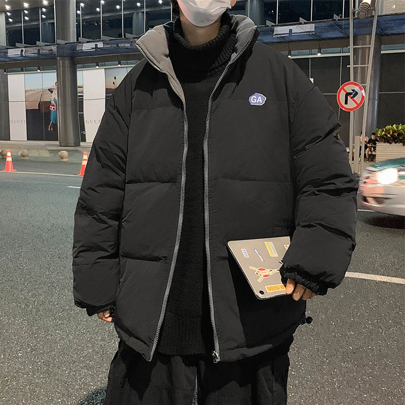 Áo phao nam hàn quốc 2 mặt form rộng phong cách trẻ trung