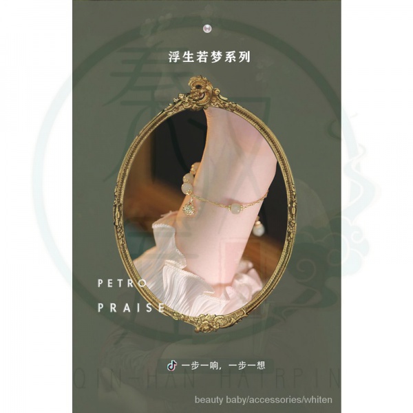 Vòng tay ngọc bích trong suốt cá tính phong cách retro cá tính cho nữ sinh