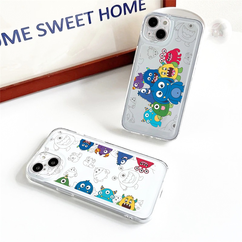Suntaiho Ốp lưng Suntaiho Ốp lưng iphone Ốp Điện Thoại hình quái vật nhỏ thích hợp cho iPhone 12 13 Pro Max 12pro 7 8 Plus X Xr Xs Max Se 2020