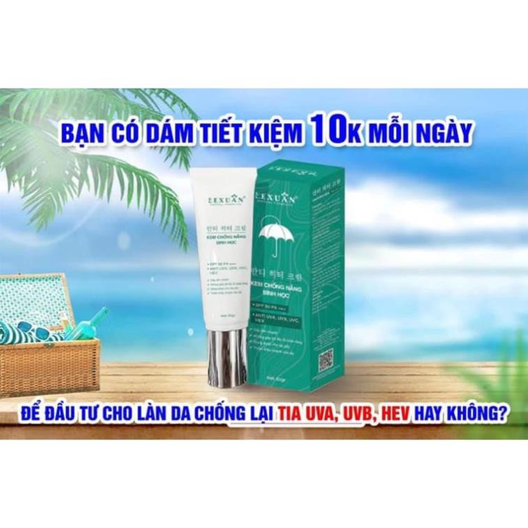 Kem Chống Nắng Sinh Học Lê Xuân - SPF50+ Pa++++ ANTI UVA, UVB, UVC, HEV. Cấp ẩm nhanh, không gây bít chân lông | BigBuy360 - bigbuy360.vn