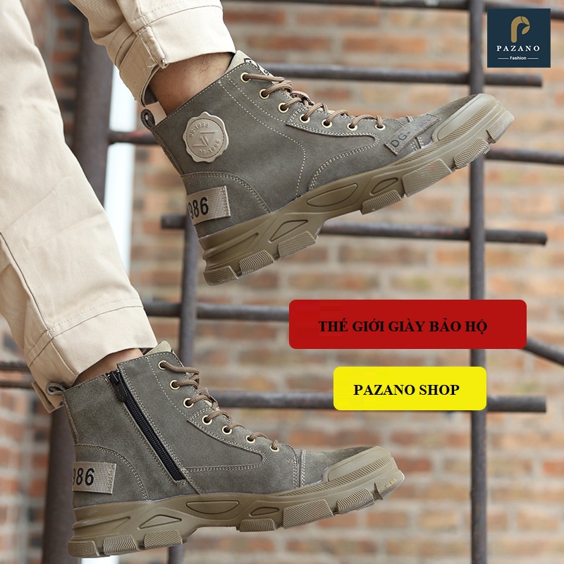 Giày Bảo Hộ Lao Động Jacky 586 Da Lộn Mũi Thép, Đế Chống Đinh, Đế Đúc Nguyên Khối Cao Cấp [Có Video Thực Tế] | BigBuy360 - bigbuy360.vn