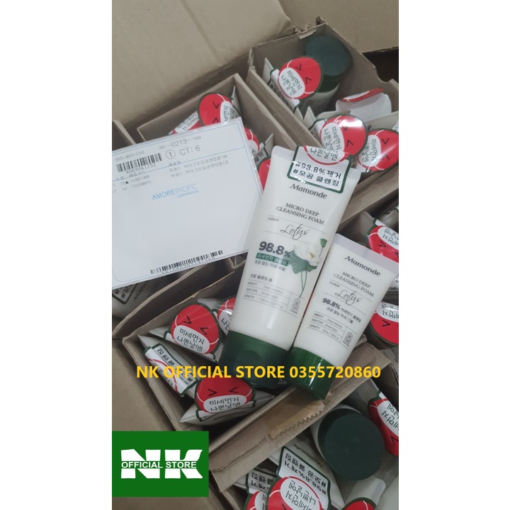 Sữa Rửa Mặt MAMONDE Lotus Micro Deep Cleansing Foam Chính hãng - Chiết Xuất Hoa Sen- Sạch Sâu