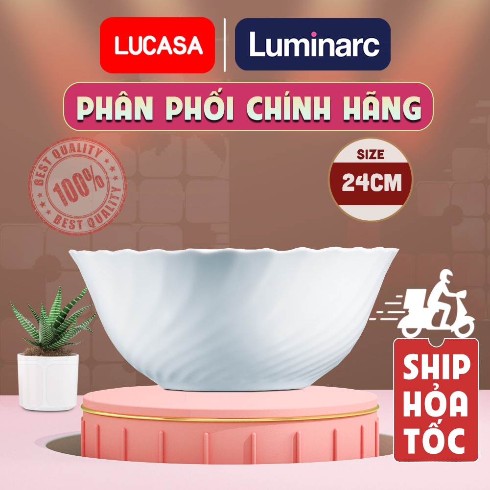 Bộ 6 Tô Thủy Tinh Luminarc Trianon Trắng 24cm - LUTRN3655 | Phân Phối Chính Hãng