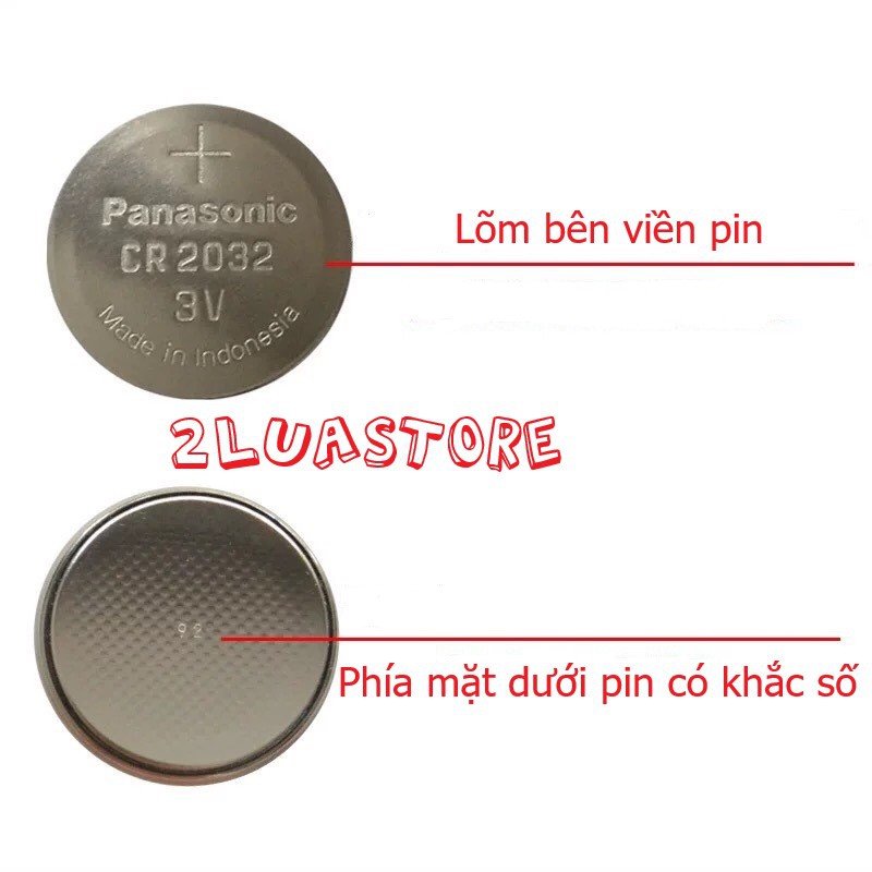 Vỉ 5 viên Pin cúc áo Panasonic CR2032 CR2025 CR2016 CR1632 CR1616 CR1620 CR1220 CR2430 CR2450 3V Lithium