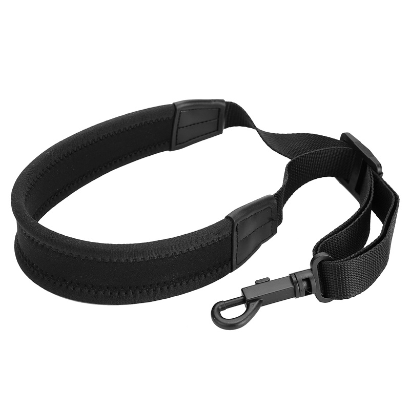 Dây đeo cổ bằng cotton màu đen thể điều chỉnh cho kèn saxophone