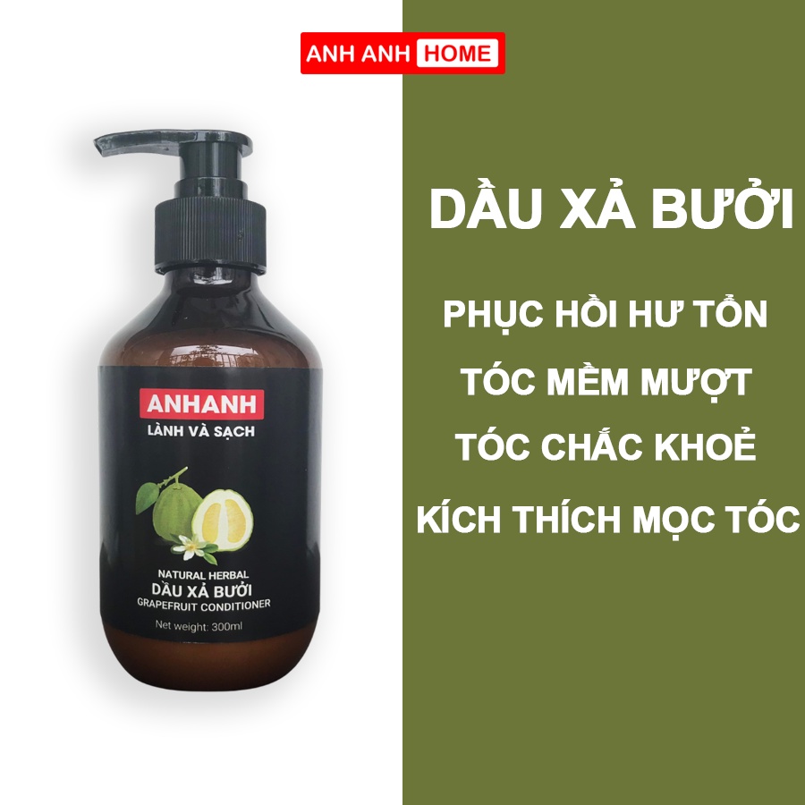 Cặp Dầu gội thảo dược Bồ Kết Gừng Tươi/ Dầu Xả Tóc Bưởi Gừng AnhAnhHome Chăm Sóc Tóc Mềm Mượt Giảm Gàu, Chống Rụng Tóc