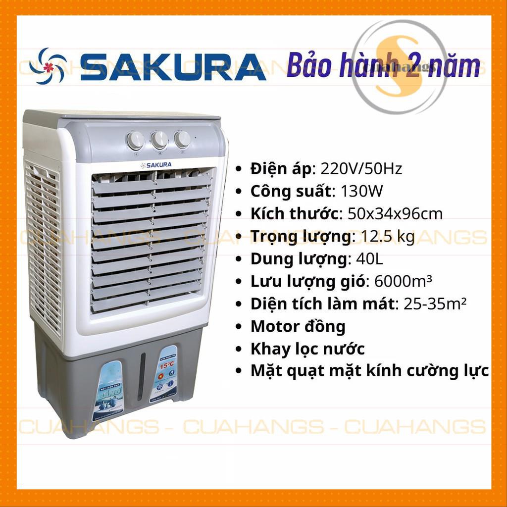 Quạt điều hoà không khí hơi nước 40 LÍT SAKURA 2021  - BH 2 NĂM