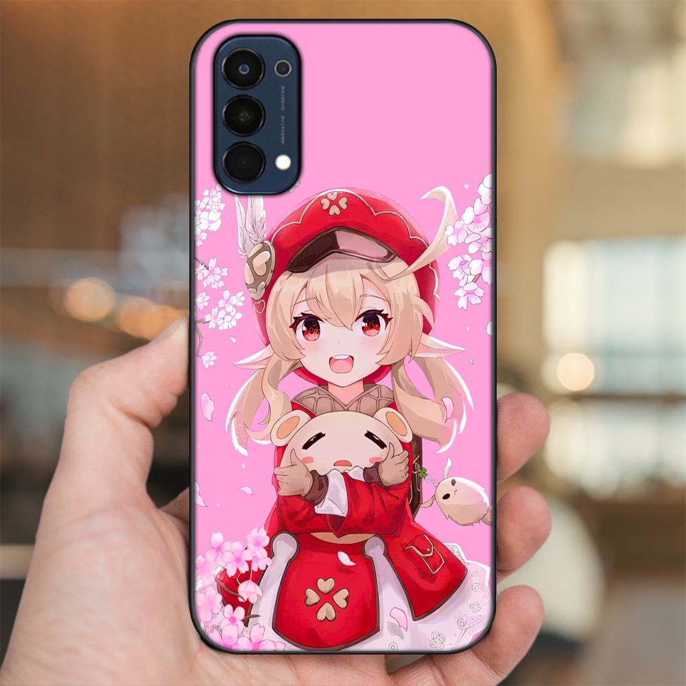 Ốp lưng Oppo Reno 4 viền đen in hình Klee Genshin Impact