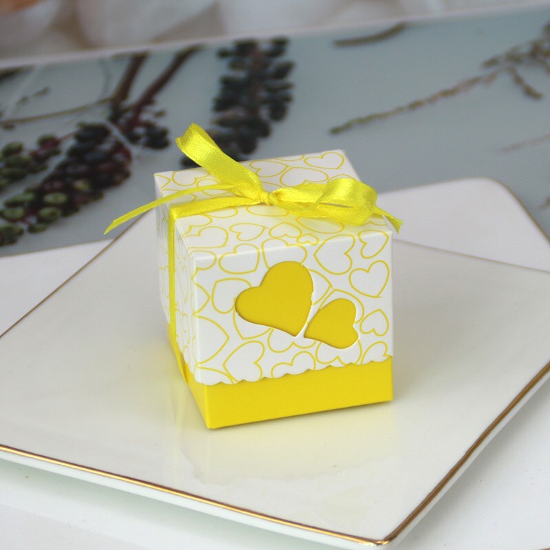 Phụ kiện bánh sinh nhật bánh kem - 10 Hộp quà sinh nhật trang trí bánh ( 5,2cm x 5,4cm )