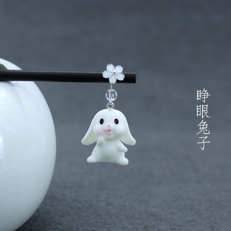 Trâm Cài Tóc Hình Thỏ Dễ Thương Cổ Điển Phong Cách Hán Phục