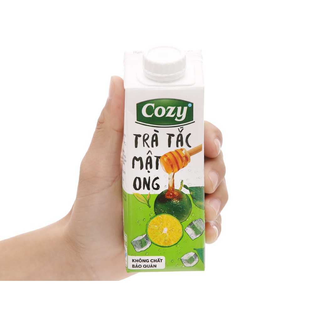 Trà Cozy Tắc Mật Ong / Trà Vải/ Đào Sả 225ml Lốc 4 Hộp