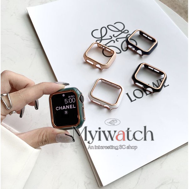 Vỏ cứng hai màu bảo vệ toàn diện chống rơi vỡ thích hợp cho Apple Iwatch Se 6 5 4 3 2 38mm 40mm 42mm 44mm