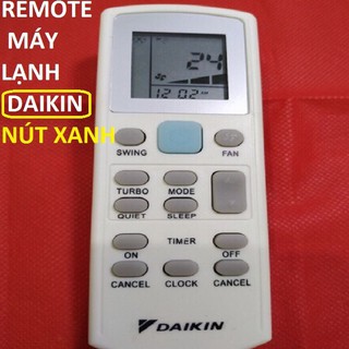 REMOTE ĐIỀU KHIỂN MÁY LẠNH ĐIỀU HOÀ DAIKIN NÚT XANH - REMOTE MÁY LẠNH DAIKIN
