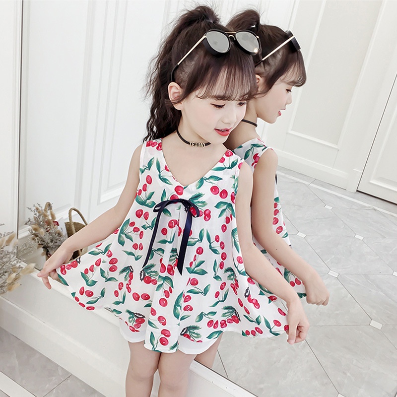 Set Váy Cho Bé, Quần Áo Trẻ Em, Váy Công Chúa Thời Thượng Thoáng Mát