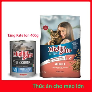 [KHUYẾN MÃI] Thức ăn cho mèo trưởng thành MIGLIOR GATTO 2KG tặng kèm o1 lon pate 400g