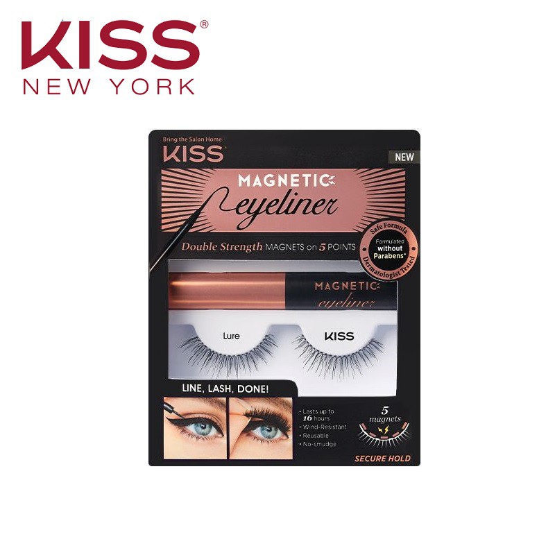 Bộ Mi Giả Nam Châm & Eyeliner Kiss New York Magnetic Eyeliner & Lash Kit