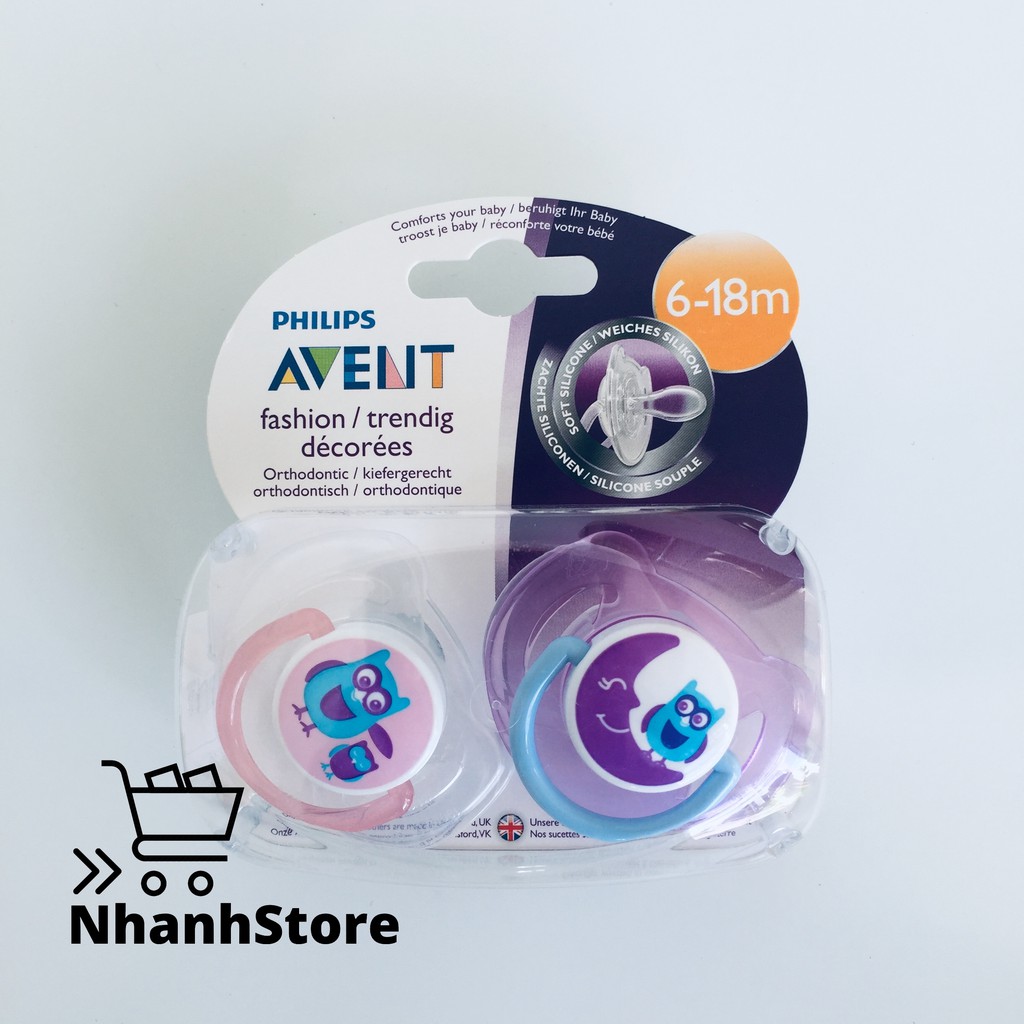 Ty Ngậm Philips Avent cho bé 6-18 tháng. Sản xuất tại Anh