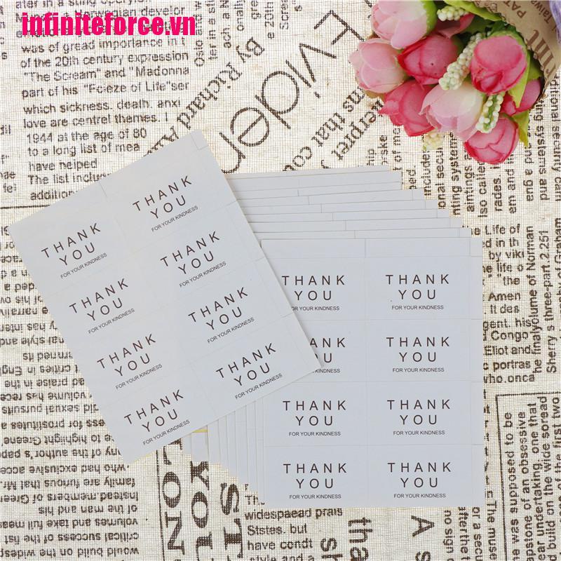 Bộ 10 Tờ 80 / 10 Miếng Dán Chữ Thank You Dùng Làm Quà Tặng