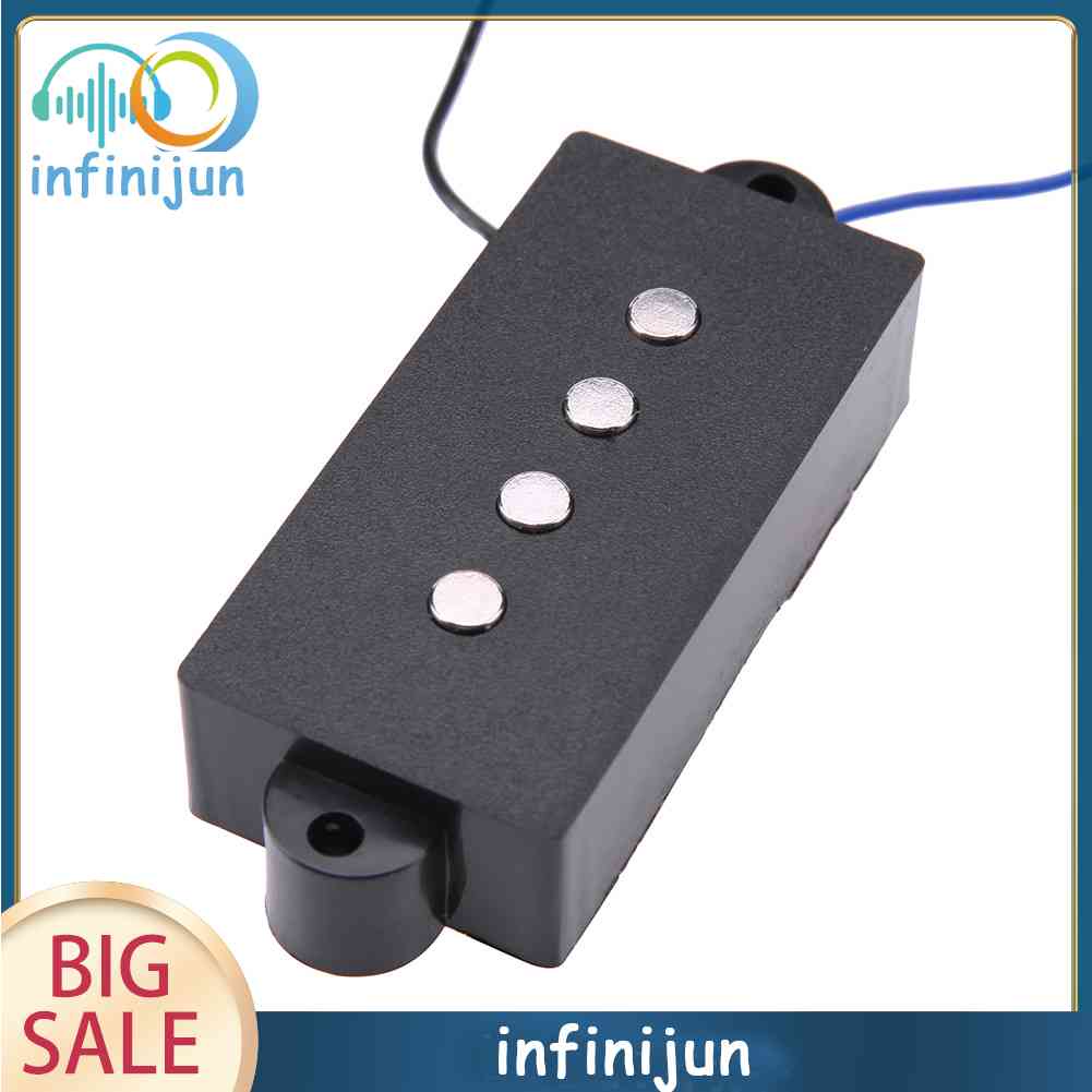 Set 2 Pickup 4 Dây Màu Đen Không Gây Tiếng Ồn Cho Đàn P Bass