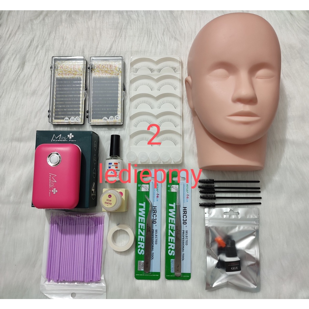 Combo đồ nối mi dụng cụ học nối mi cơ bản