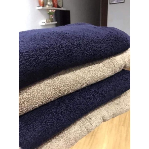 Khăn tắm uni.qlo xuất dư - chất cotton organic mềm mịn kt 60x120cm
