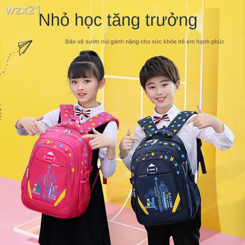 Túi học sinh cấp 1 1-3-44-5-6 nhẹ đi trẻ em balo bảo vệ cột sống nam nữ Hàn Quốc