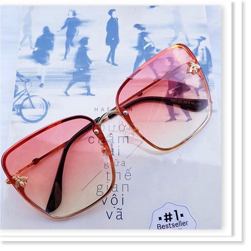 Xả Kho - Mắt kính mát nữ gọng vuông hình con ong độc lạ sang trọng | BigBuy360 - bigbuy360.vn
