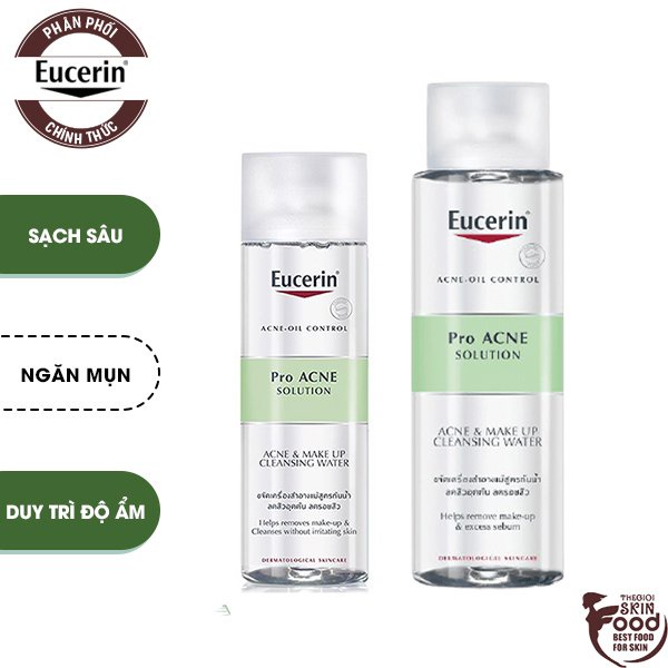 Nước Tẩy Trang Làm Sạch Sâu, Ngăn Mụn Eucerin Acne-Oil Control Pro Acne Solution Acne &amp; Make-up Cleansing Water