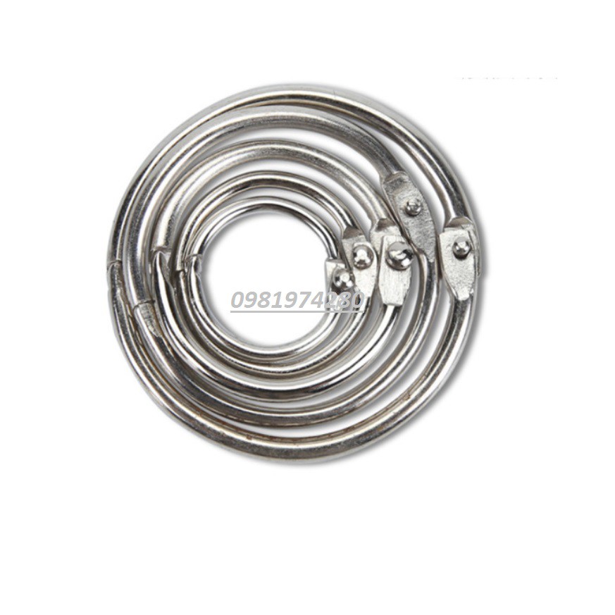 Móc/ khoen đóng sách vở flashcard sách vải