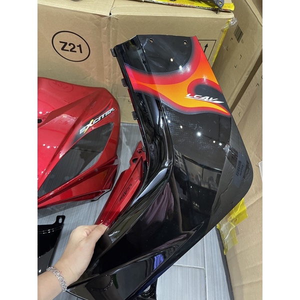 Áo Ex nhỏ đỏ đen tem lửa dán sẵn