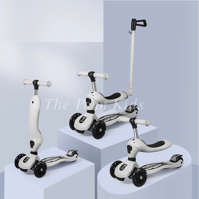 Xe Scooter cho bé PETER PAN 3IN1 Có Tay Đẩy, Vòng Bảo Vệ - Trượt chòi chân đẩy từ 1-6 tuổi-Scoot and ride