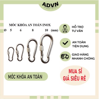 Móc an toàn chốt ren inox 304 đủ size