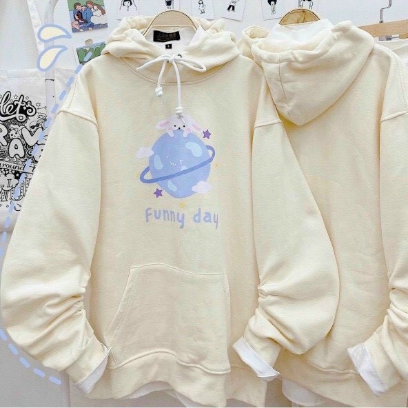 Áo khoác hoodie Chống Nắng Cho nam nữ in hình Funny day , unisex form rộng có Dây Kéo ulzzang ảnh thật 123SHOP | BigBuy360 - bigbuy360.vn