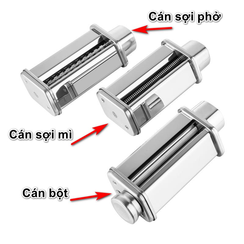 Dụng Cụ Cán Bột, Cán Sợi Mì, Cán Sợi Phở Inox Cao Cấp Cho Máy Trộn Bột