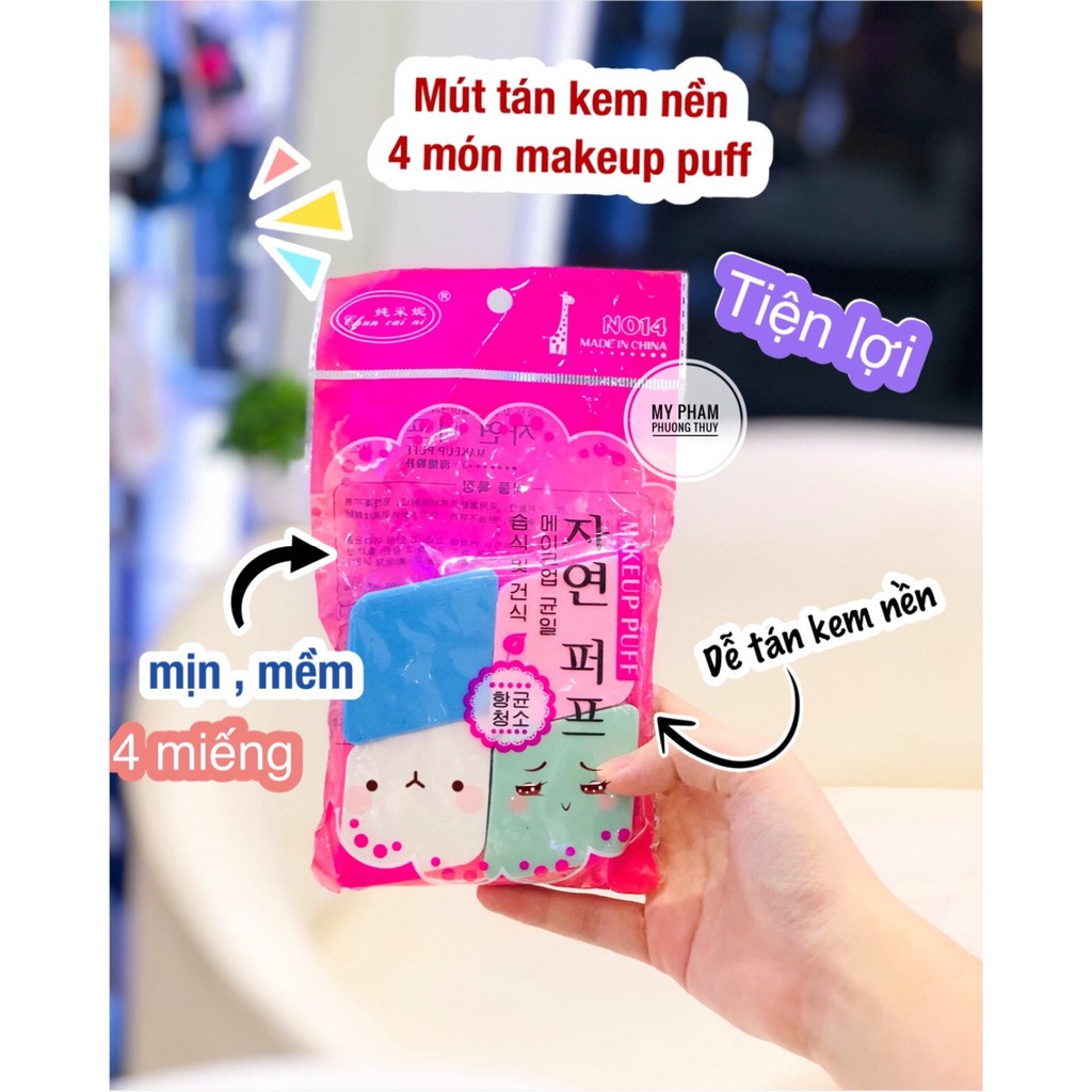 Set 4 Mút Tán Kem Nền