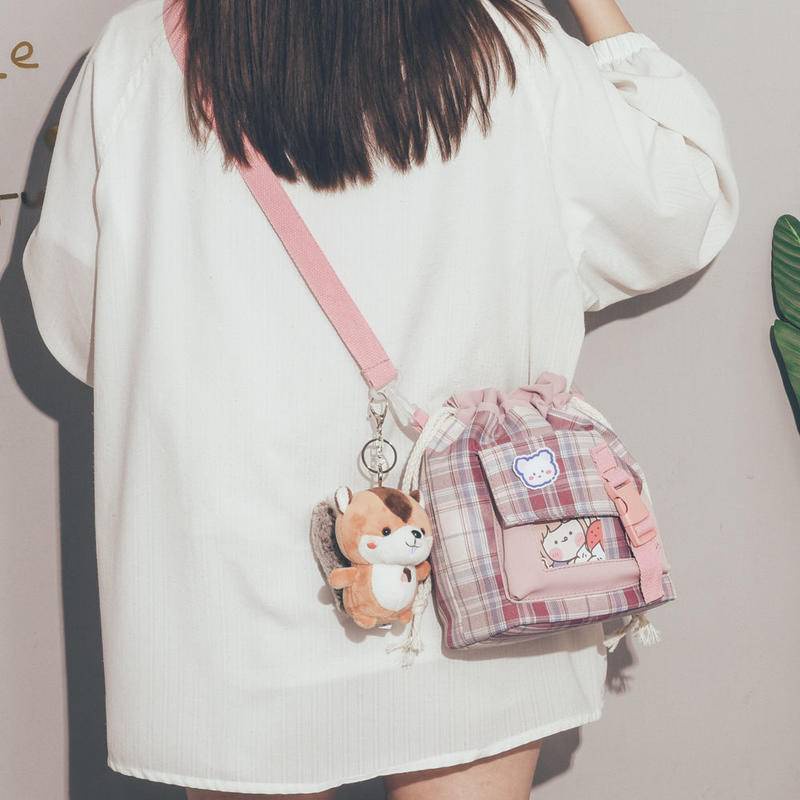 Túi Đeo Chéo Vải Canvas Dễ Thương Phong Cách Nhật Bản Thời Trang Mùa Hè Cho Nữ