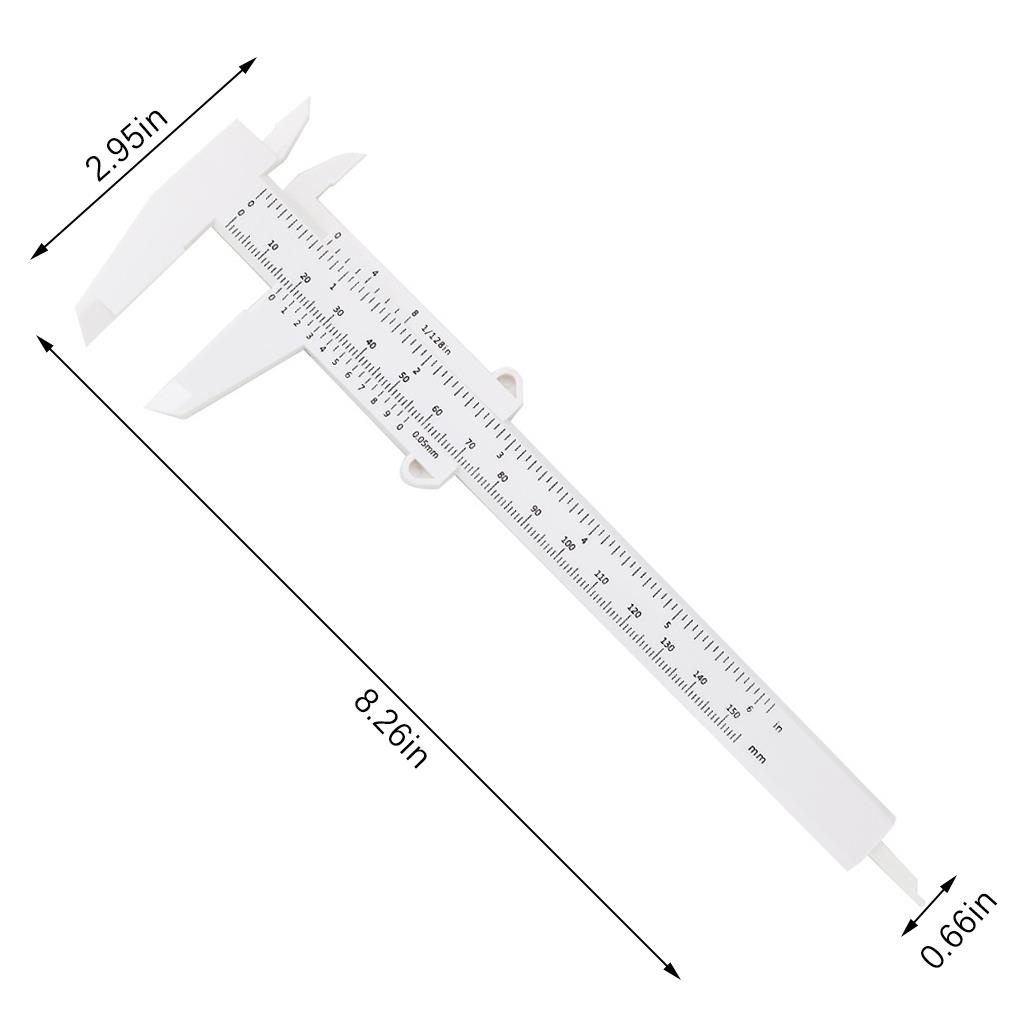 Thước Đo Bằng Nhựa 0-150mm Thiết Kế Nhỏ Gọn Tiện Dụng