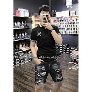 áo thun đôi nam nữ VS đen trắng cao cấp
