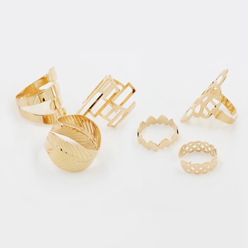 Set 6 nhẫn hợp kim nhiều kiểu dáng thời trang dành cho nữ
