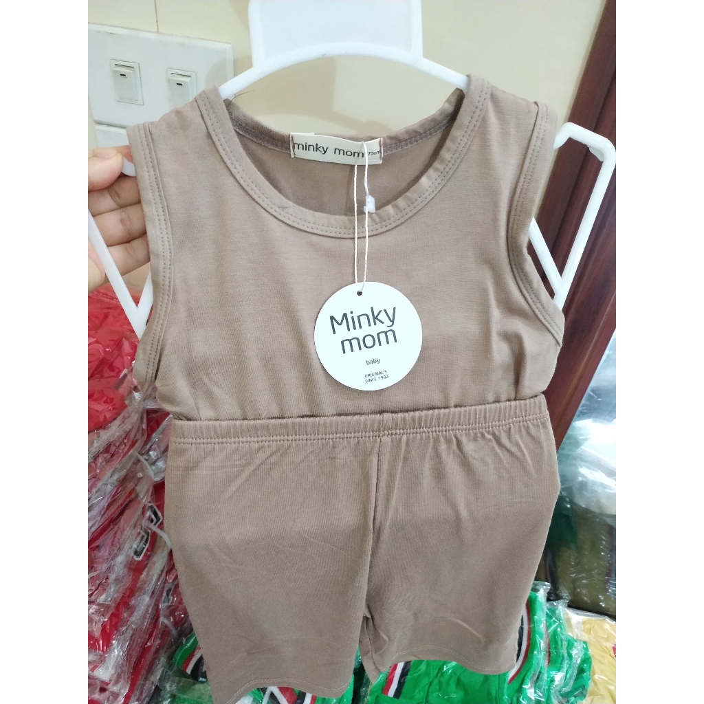 Bộ Sát nách Thun Lạnh Cho Bé - Bộ Minky Mom Chính Hãng Ba lỗ Trơn Chất Thun Lạnh Siêu Mềm Mịn Thoáng Mát