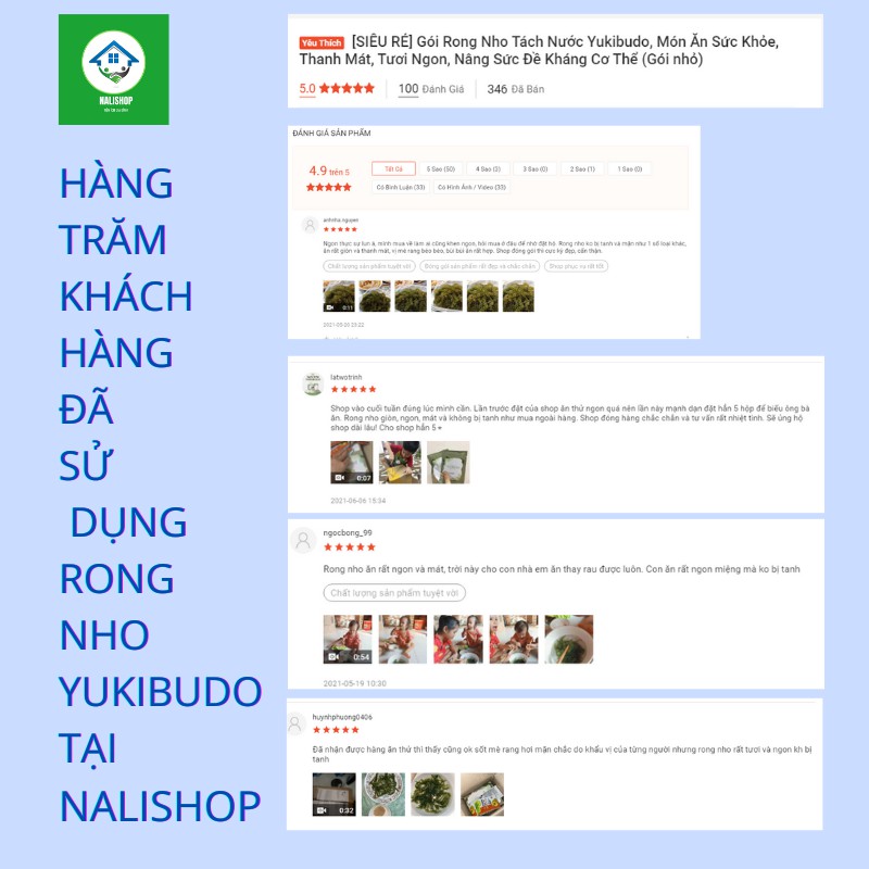 [QUÀ TẶNG KÈM] Rong Nho Yukibudo, Rong Nho Tách Nước Chính Hãng Sản Xuất Theo Công Nghệ Nhật Bản + Kèm Nước Sốt Mè Rang | BigBuy360 - bigbuy360.vn
