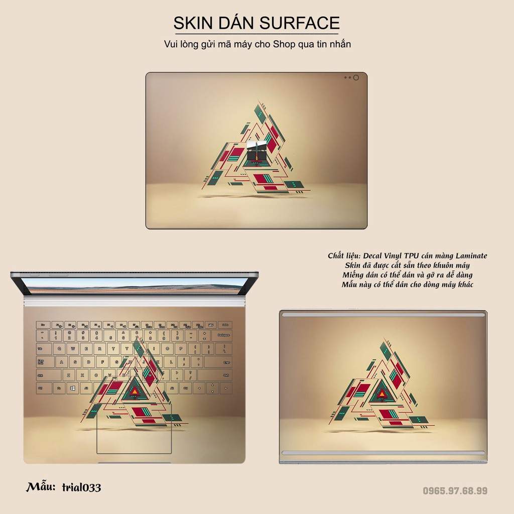 Skin dán Surface in hình Đa giác bộ 6 (inbox mã máy cho Shop)